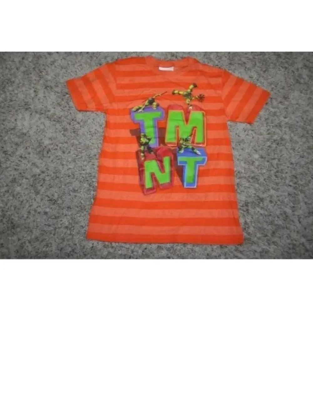 Nike TMNT Christmas Boys 12 Orlando Dear Santa Crew Tee Black Orange